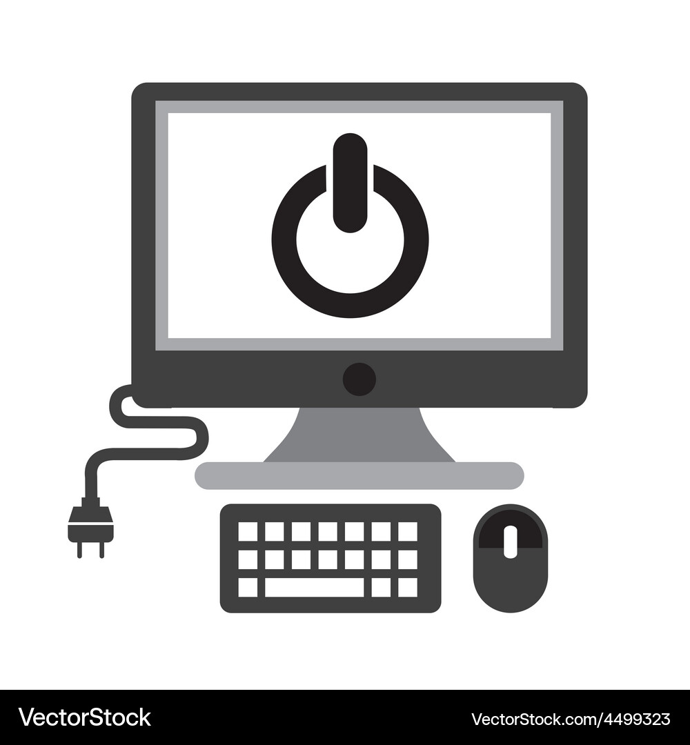 Desktop computer Vector Image