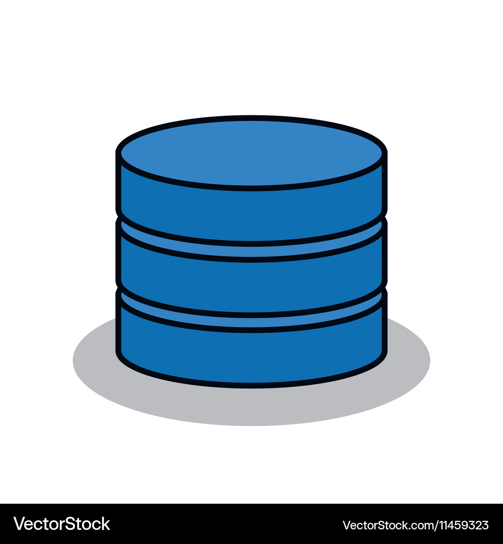 Disk data center isolated icon Vector Image