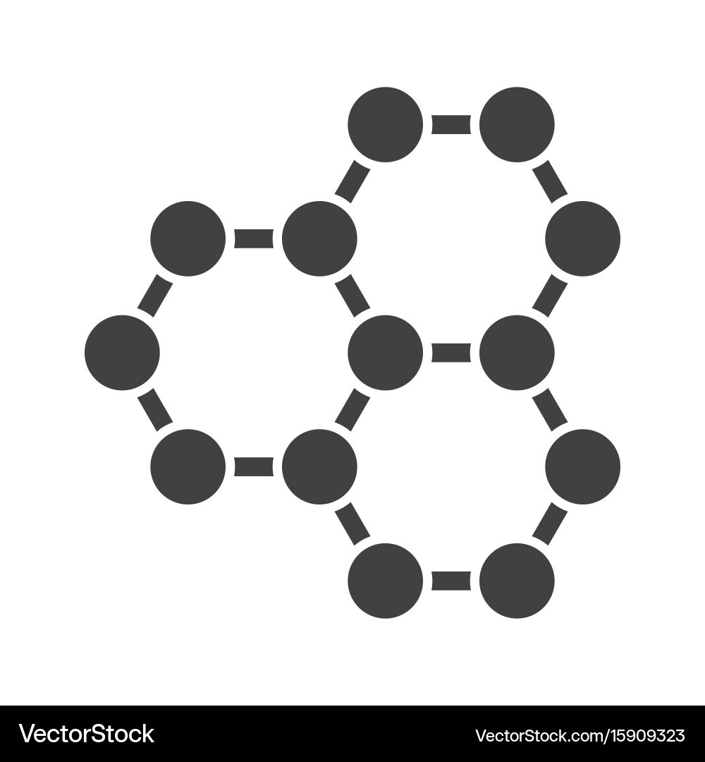 Graphene Atomic Structure Icon Vector Image