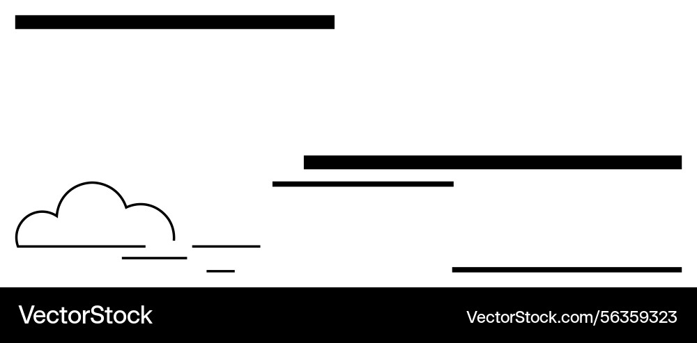 Minimalist abstract design with clouds Vector Image