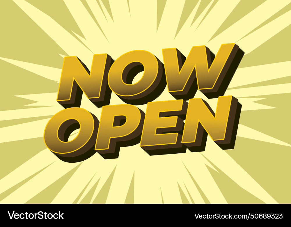 Now open text effect in yellow color with 3 Vector Image