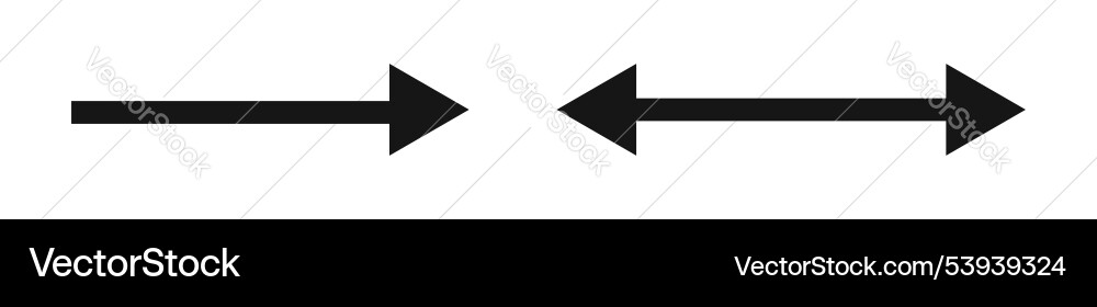 Arrow and double icons look here or width Vector Image
