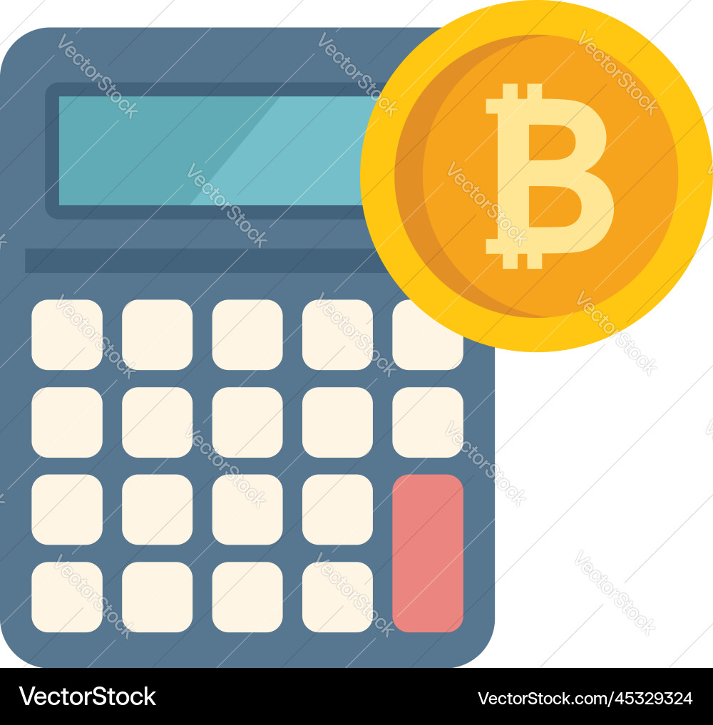 Cryptocurrency calculator icon flat crypto – Royalty-Free Vector |  VectorStock