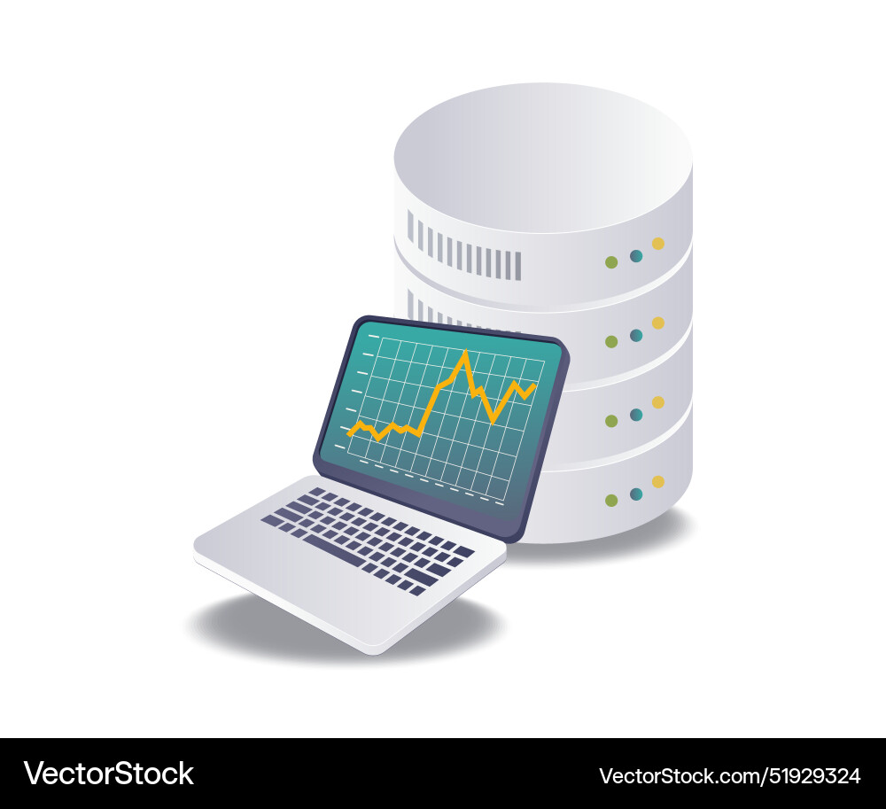 Database analysis in technology systems Database analysis in technology systems vector image