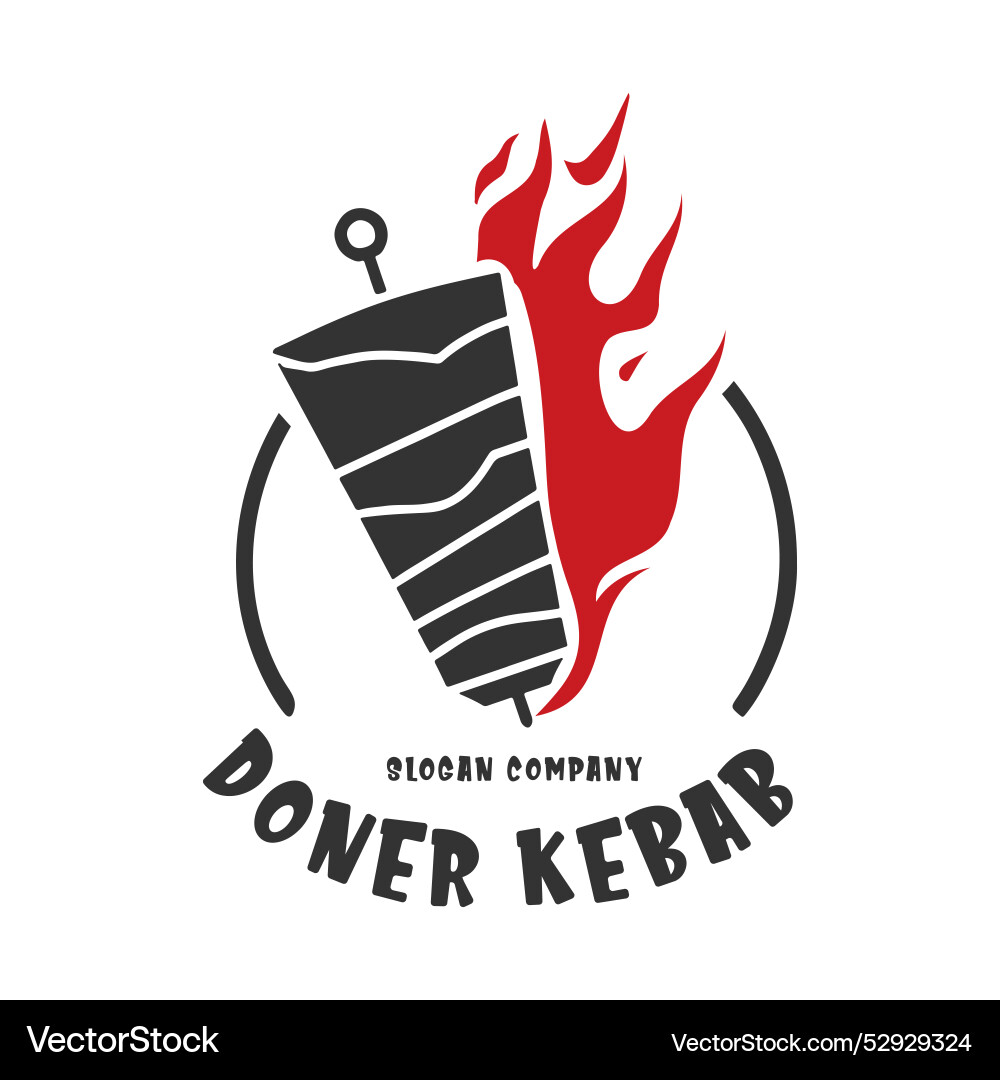 Doner Kebab Logo Design Doner Kebab Logo Design vektorbild
