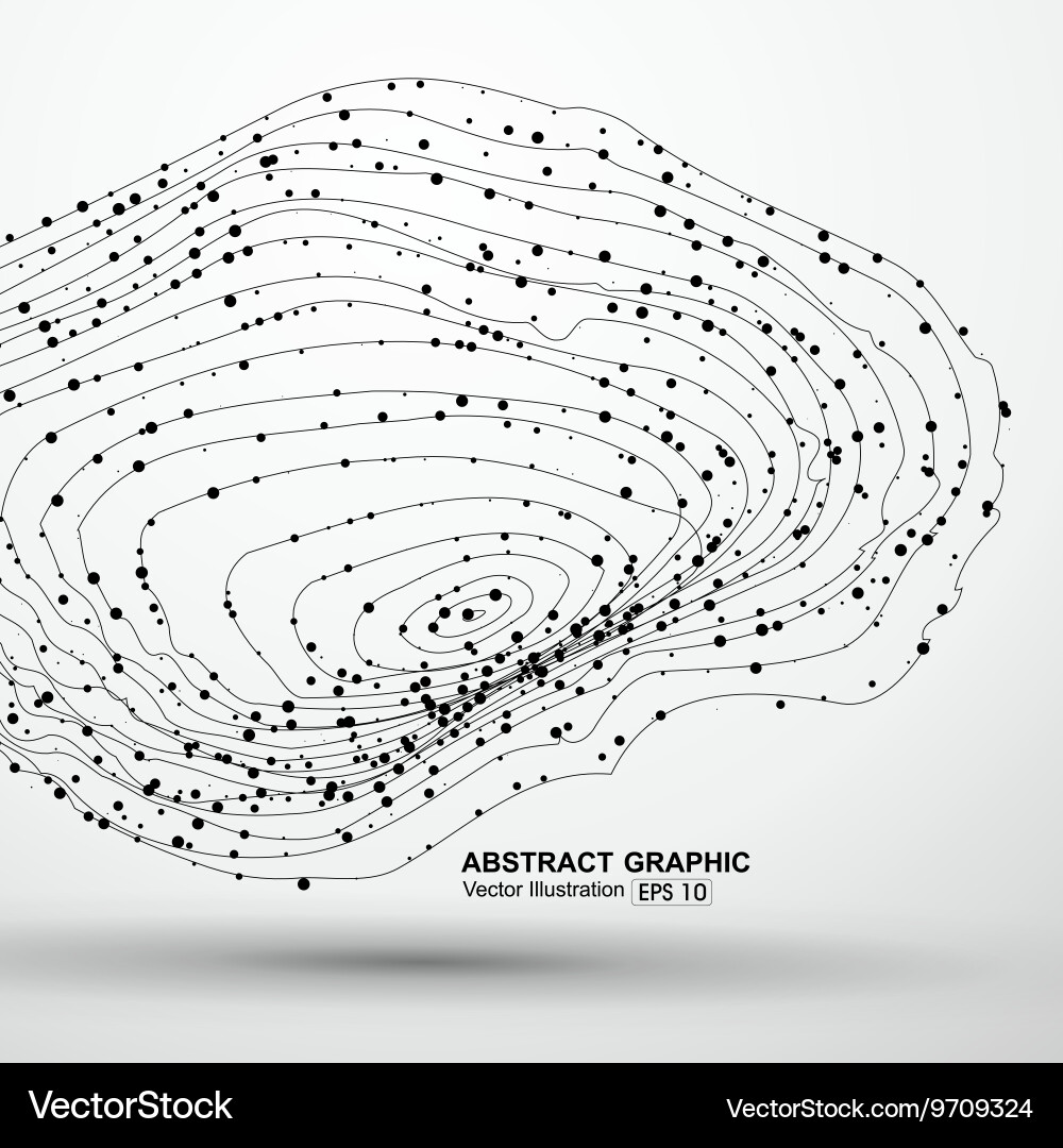Dot abstract graphics and lines formed Vector Image