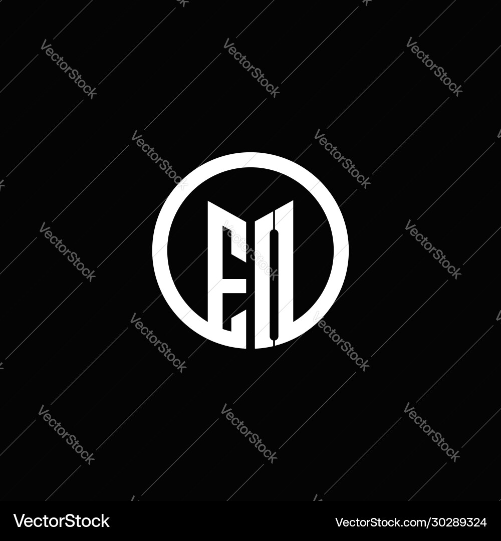Eo monogram logo isolated with a rotating circle Eo monogram logo isolated with a rotating circle Vector Image