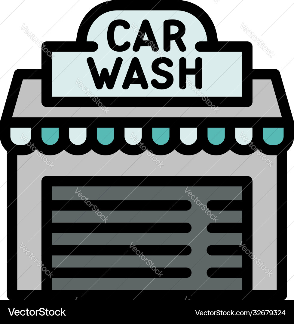 Street car wash icon outline style Street car wash icon outline style vector image