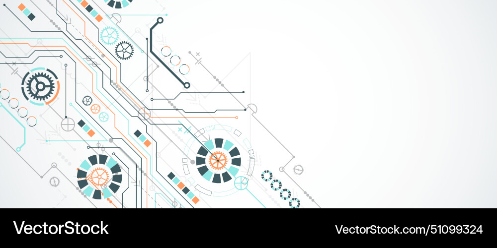Technological Circuit Background vector image