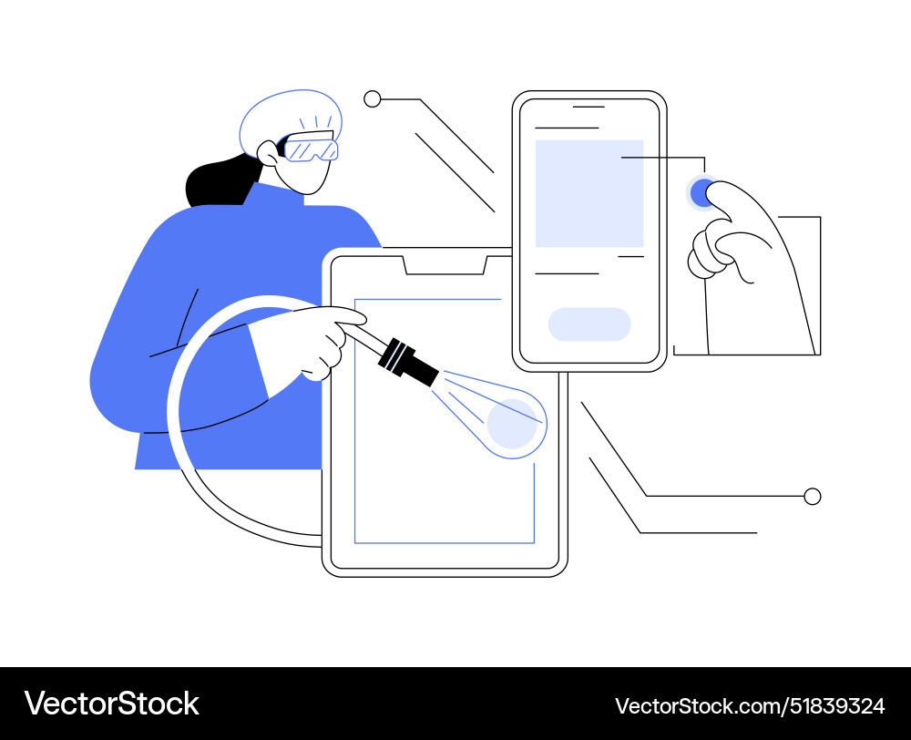 Touch screen integration abstract concept Vector Image