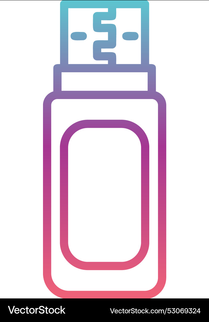Usb line gradient design Vector Image