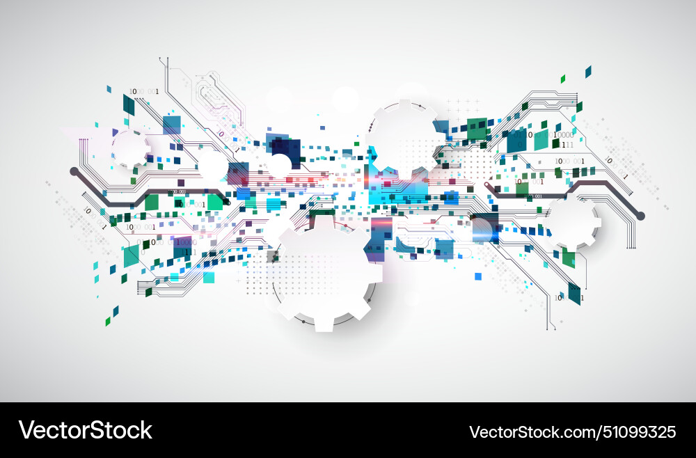 Abstract technological background with squares Abstract technological background with squares vector image