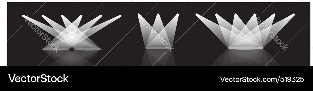 Dynamic Stage Lighting Vector Image