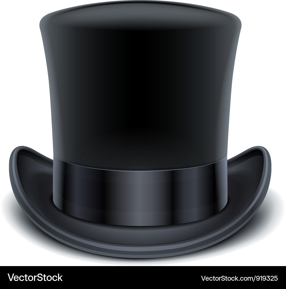 Elegant Black Top Hat vector image