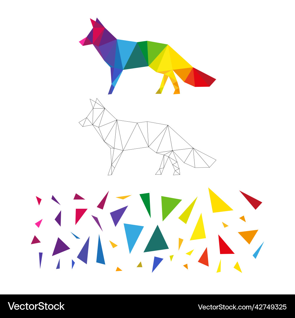 Polygonale Puzzle-Spiel Konstruktor aus Dreiecken Polygonale Puzzle-Spiel Konstruktor aus Dreiecken vektorbild