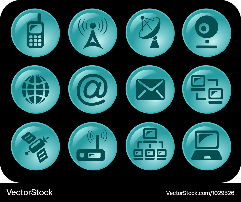 Communication buttons Vector Image