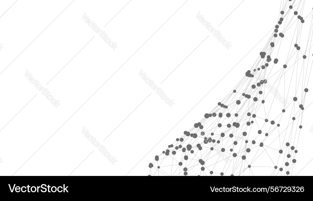 Dots connected by lines abstract wave minimalist Dots connected by lines abstract wave minimalist vector image