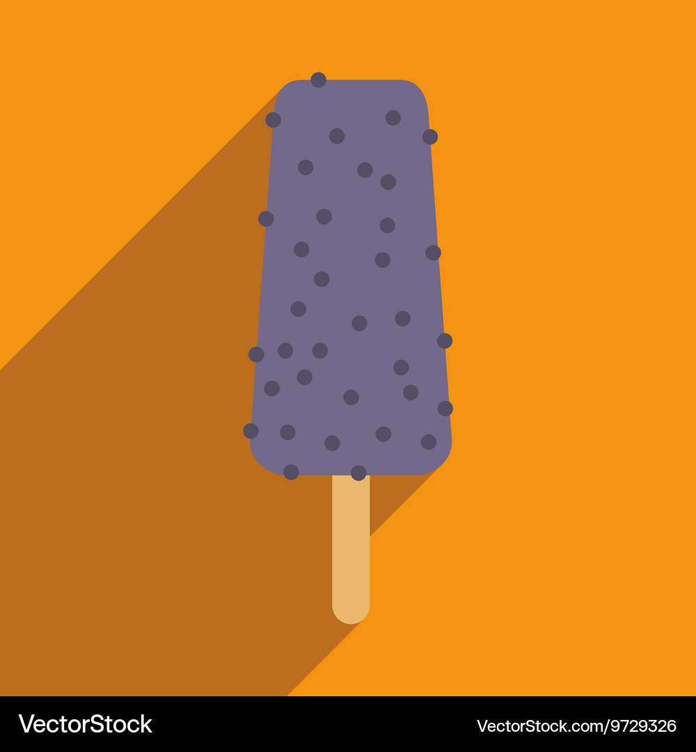 Flat with shadow icon and mobile application ice Vector Image