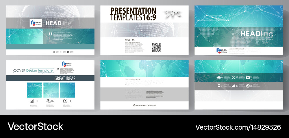 Modern Science Presentation Slides vector image