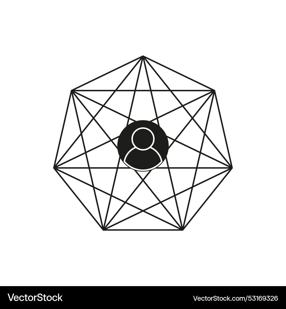 Network connection icon user profile symbol Vector Image