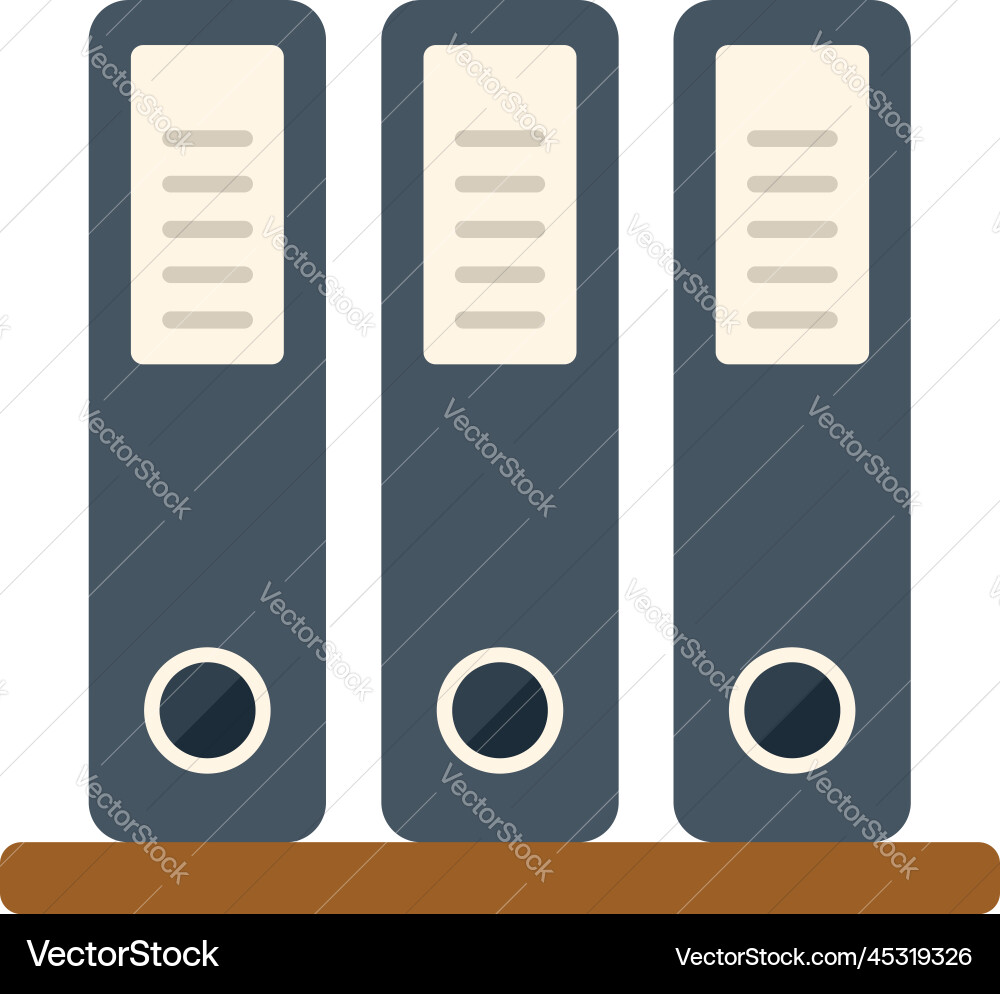 Office folder icon flat platform system Office folder icon flat platform system vector image