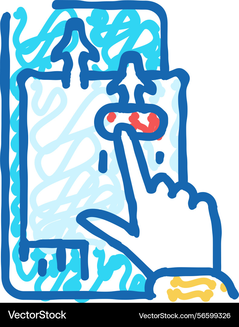 Parallax scrolling ux ui design icon doodle Parallax scrolling ux ui design icon doodle vector image