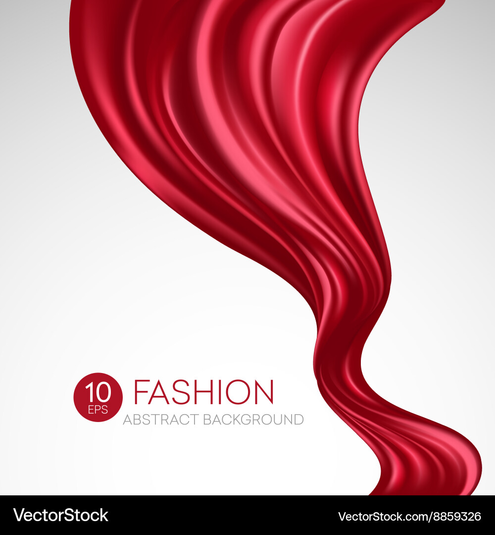 Red Silk Fabric Background Vector Image