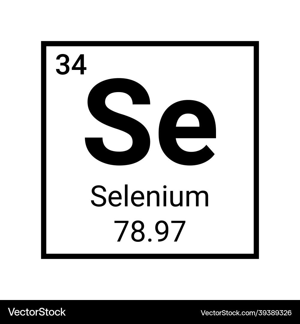 Selenium Molecule Periodic Table Icon Vector Image