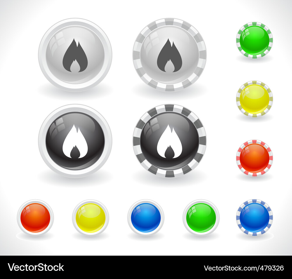 Website interface buttons Vector Image