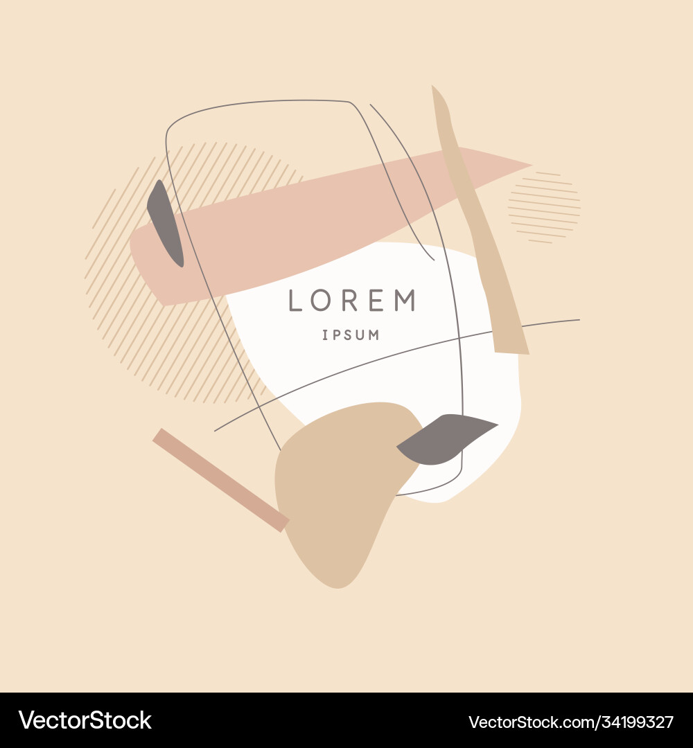 A composition with abstract elements in popular vector image