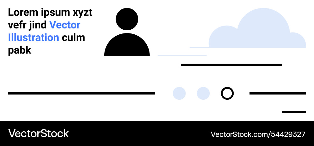 Abstract profile layout with text elements cloud Vector Image