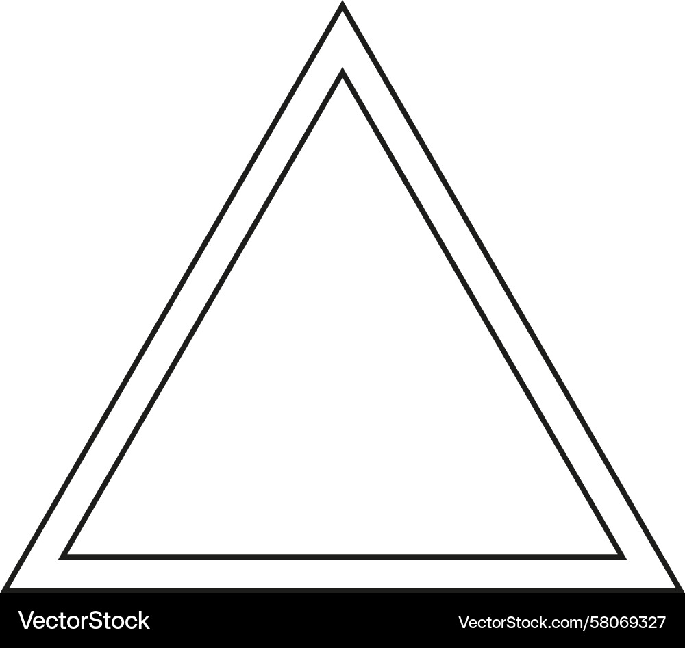 Black Triangular Frame Template Vector Image