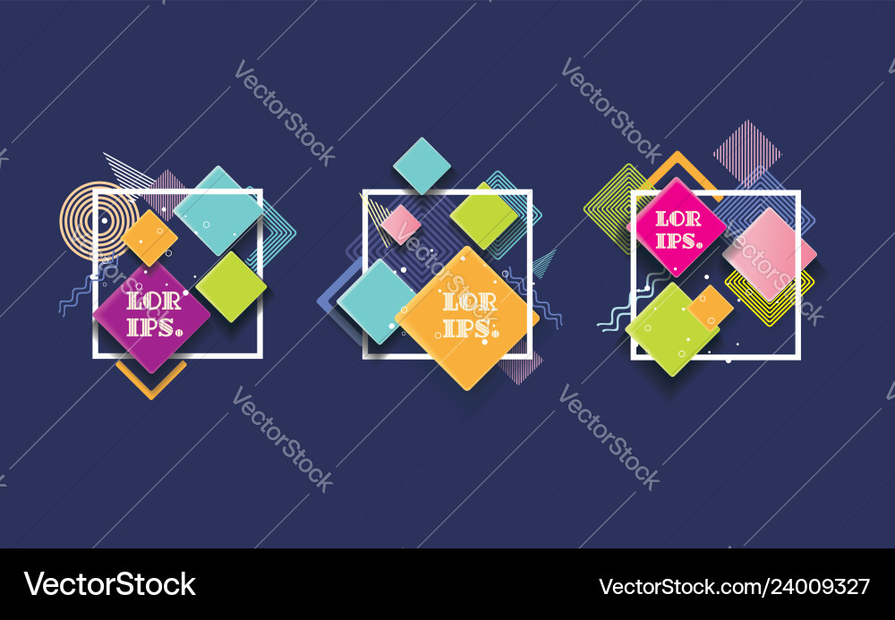Colored signs from rhombus and frames in abstract Colored signs from rhombus and frames in abstract vector image
