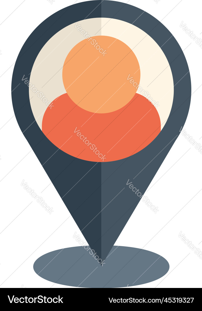 Database location icon flat crm data Vector Image