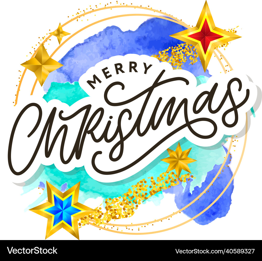 Frohe Weihnachten Text mit Hand verziert Frohe Weihnachten Text mit Hand verziert vektorbild