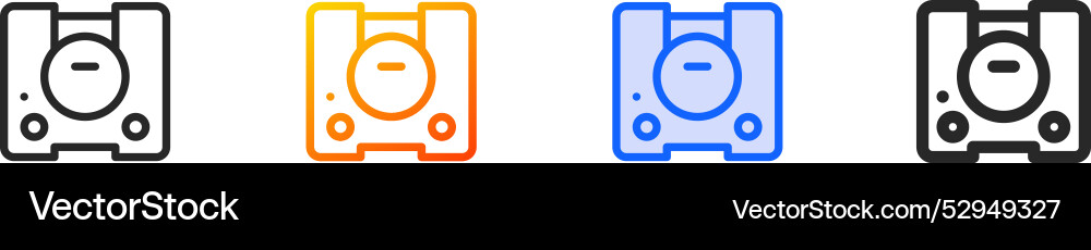 Game console iconthin linear gradient blue stroke Game console iconthin linear gradient blue stroke vector image