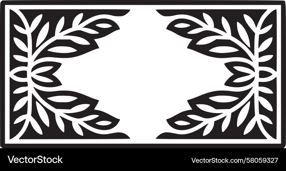 Leaf Border Pattern Vector Image