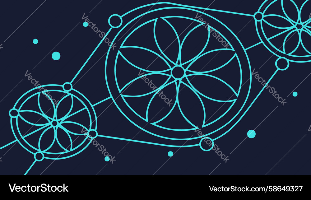 Organic tech network abstract geometric pattern Vector Image