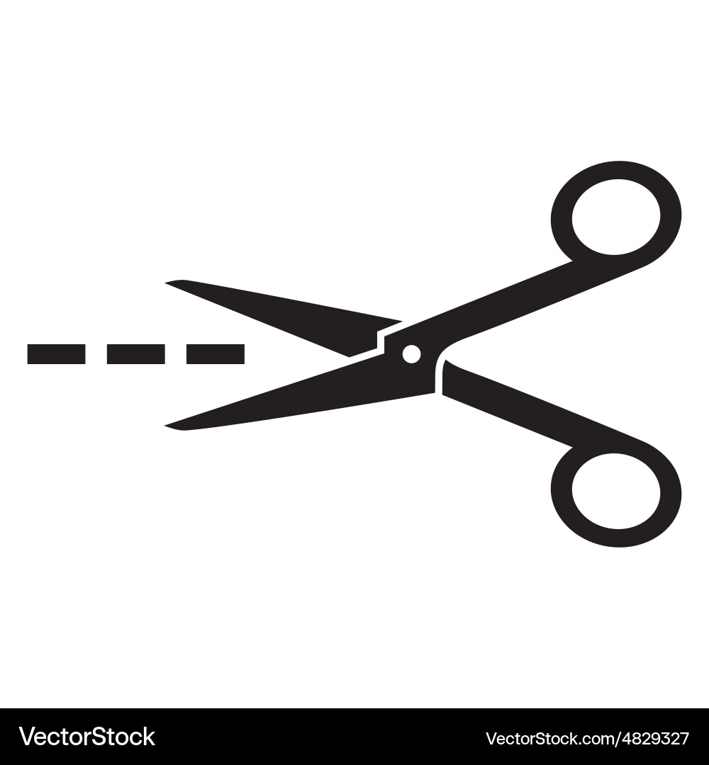 Scissors with Cut Mark vector image