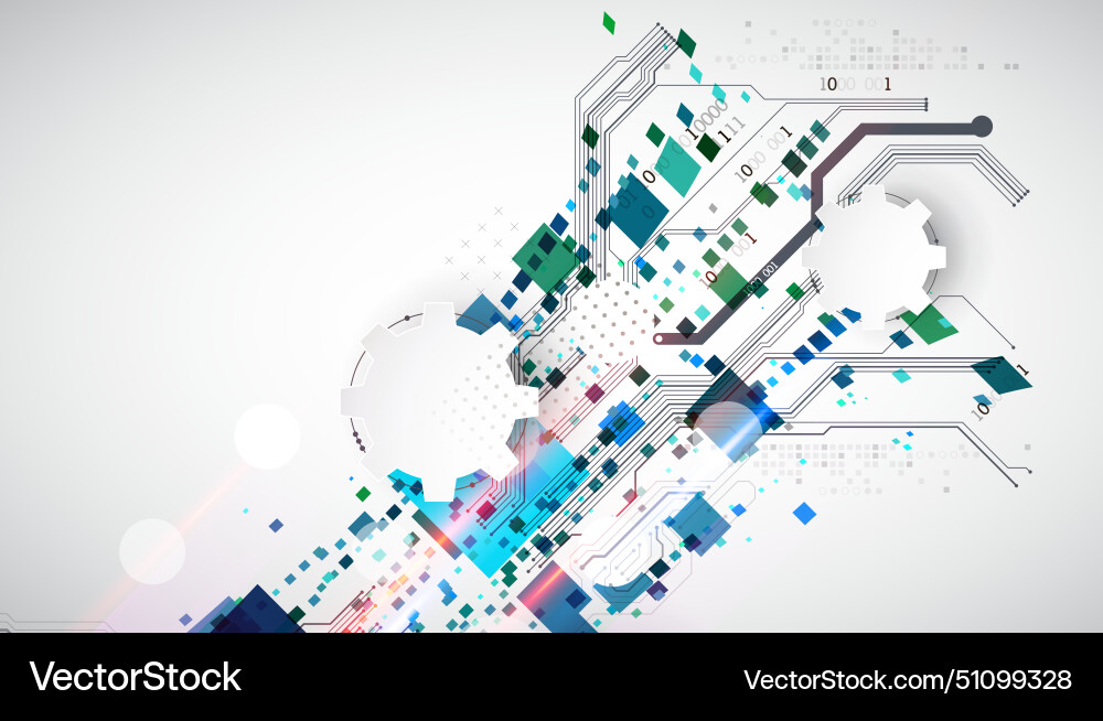 Abstract technological background with squares Abstract technological background with squares vector image