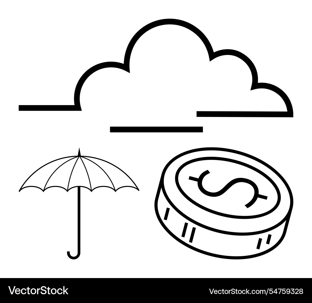 Cloud computing security represented Vector Image