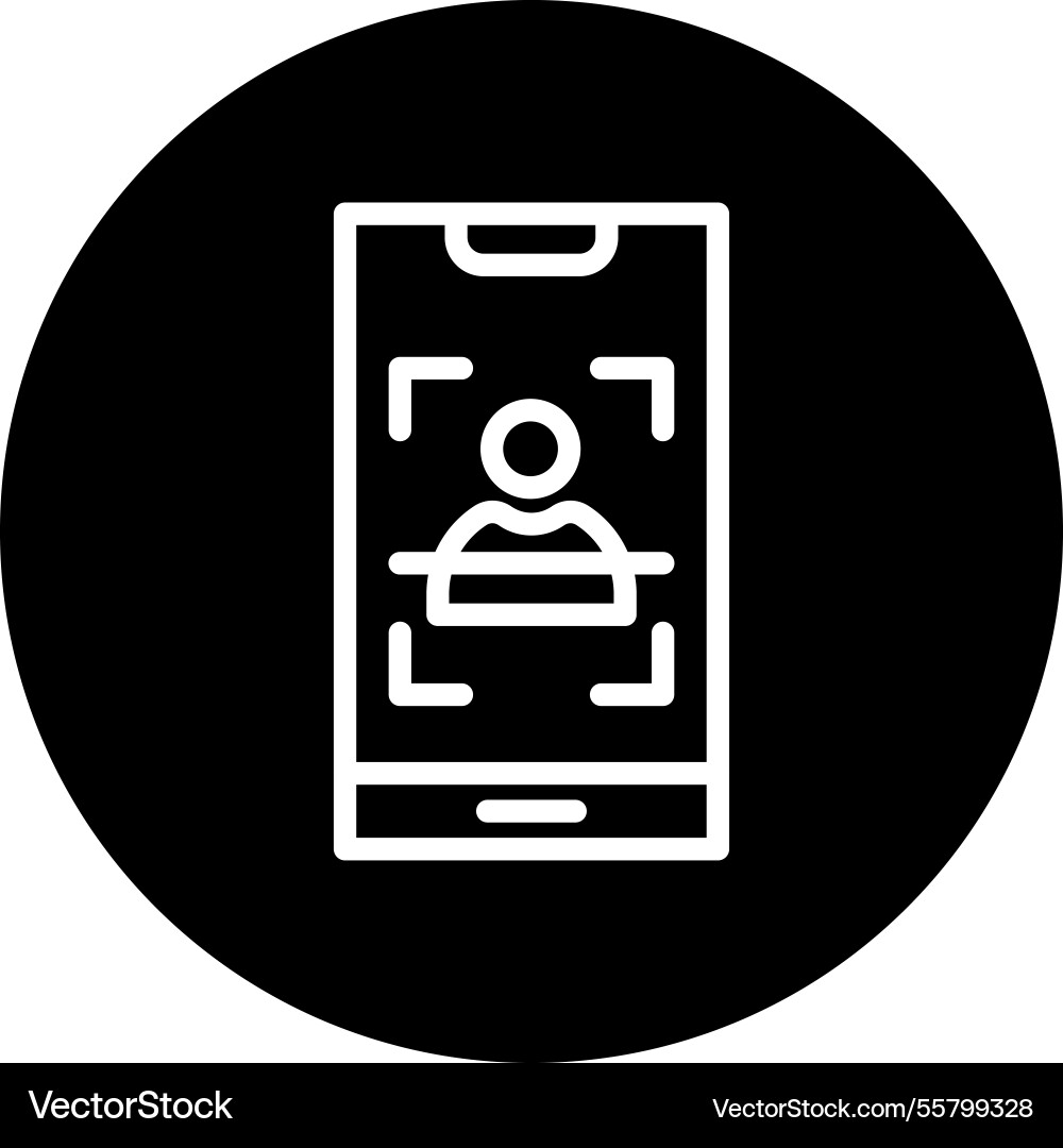 Face scan icon design vector image