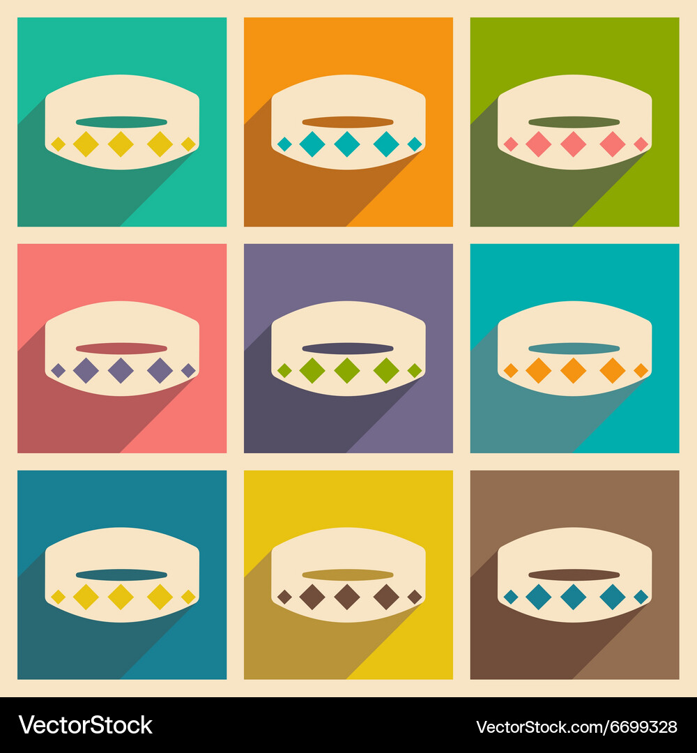 Flat with shadow concept and mobile application Vector Image