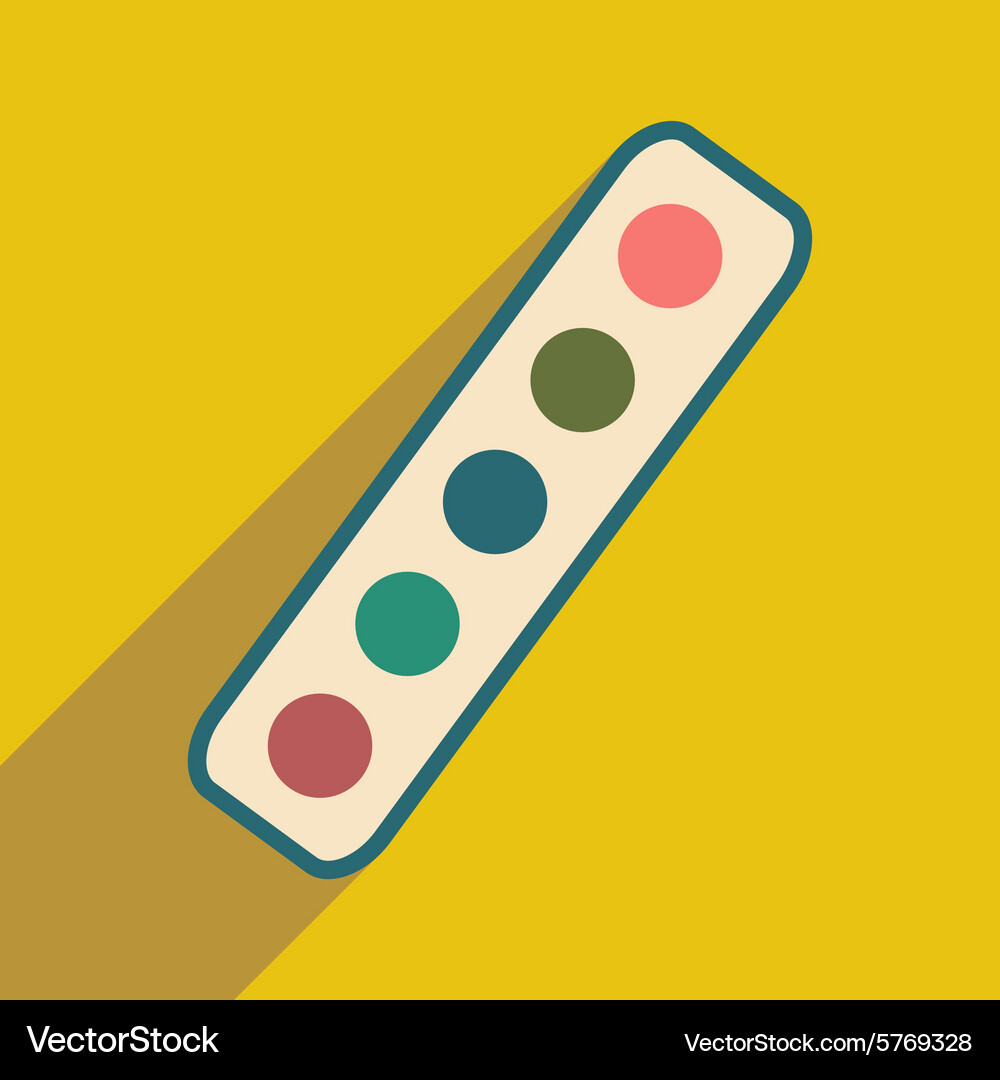 Flat with shadow icon and mobile application Vector Image