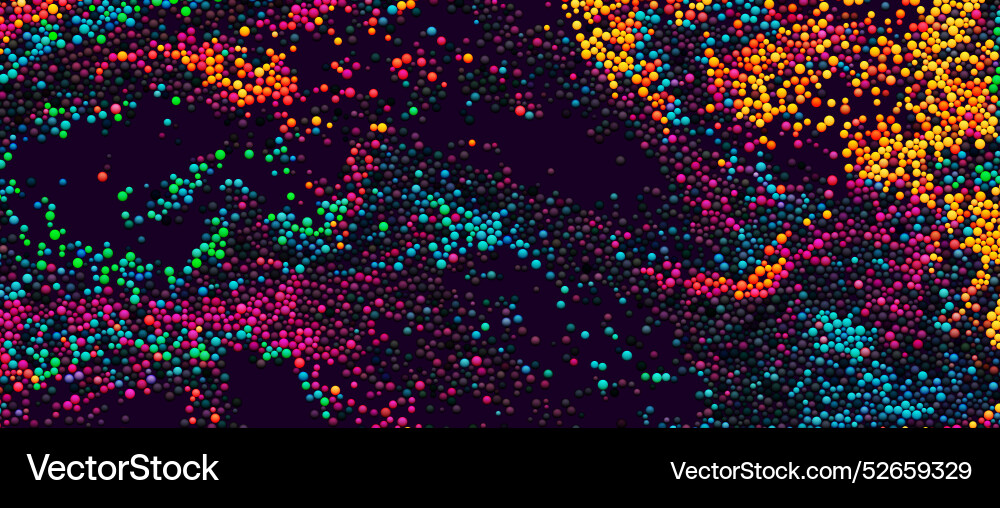 Colorful gradient dots liquid randomly flow swirl Colorful gradient dots liquid randomly flow swirl vector image