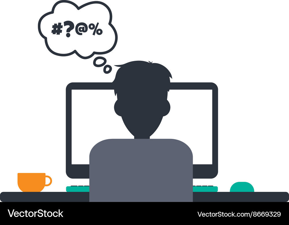 Designer Programmierer Computer Thema Vektorbild