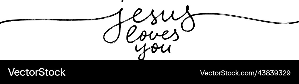 Jesus liebt dich linie Kalligraphie mit swashes Jesus liebt dich linie Kalligraphie mit swashes vektorbild
