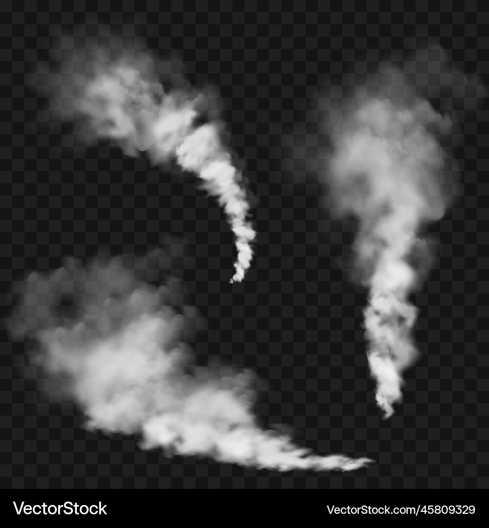 Realistic smoke clouds stream of from Realistic smoke clouds stream of from Vector Image