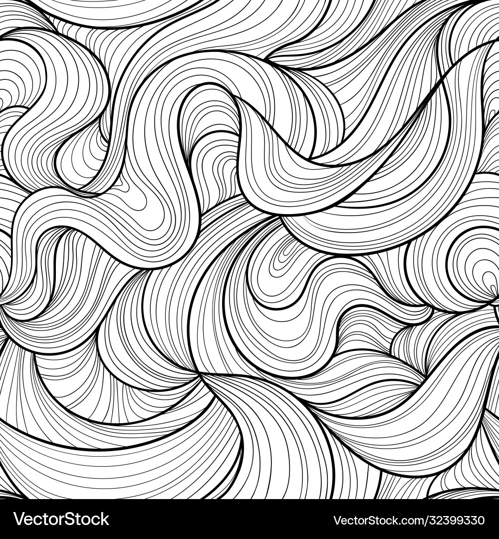 Abstract Geometric Waves Pattern Vector Image