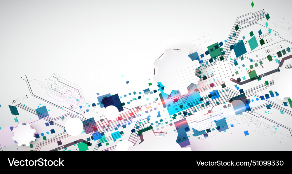 Abstract technological background with squares Abstract technological background with squares vector image